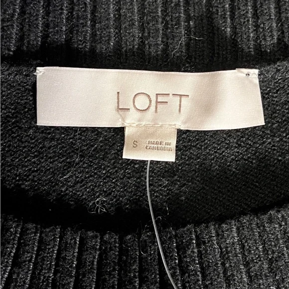 LOFT Classic Black Crew Neck Tunic Sweater Small NWT - Picture 7 of 10
